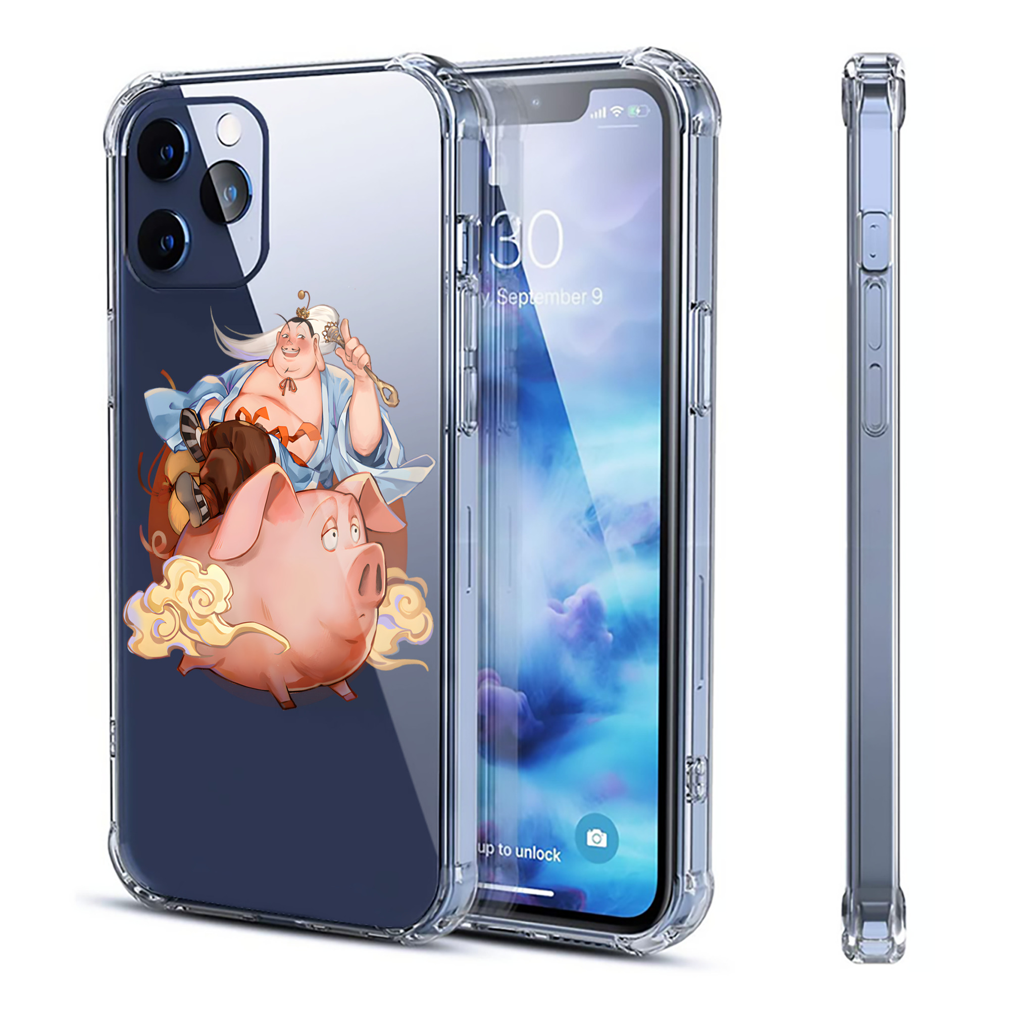 （画像用） Ne Zha 2 ナタ 魔童の大暴れ 【iPhone 12シリーズ対応】透明スマホケース（クリアソフトケース）